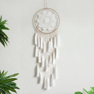 Aoibox Macrame Dream Catcher Wall Hanging with Tassel Feathers for Home Decor, Handmade Craft for Bedroom, Living Room, Wedding - 1 of 4