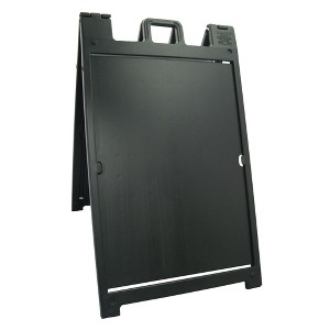Plasticade Deluxe Signicade Portable Folding Double Sided Sign Stand, Black - 1 of 4