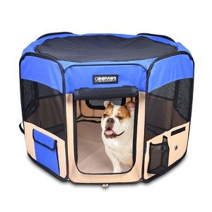 GOOPAWS 2-Door Portable Soft-Sided Dog, Cat & Small Pet Exercise Playpen - 1 of 4
