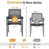 VINGLI Oversize 350 lbs Waiting Room Chairs Conference Room Chairs, Reception Chairs, Stackable Chairs for Lobby; Ergonomic Design for Office Guest - 4 of 4