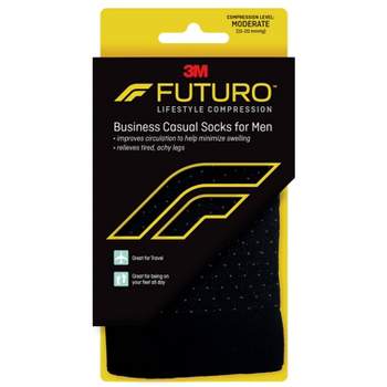 FUTURO Men's Business Casual Socks - Black - Large