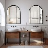 PexFix Arched Mirror for Entryway Bathroom Wall Decor Metal Frame Wall Mounted Mirror 2-Pieces - 2 of 4