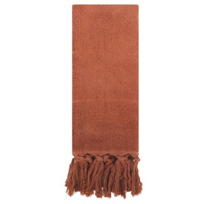 REGALWOVEN Cotton Bathroom Hand Towel with Tassel 14" x 30" 2 Pcs