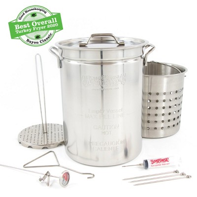 Bayou Classic 32-qt Stainless Turkey Fryer with Basket