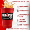 Red Cup Living 24Oz Tumbler Cup with Lid & Straw, Insulated Reusable Plastic Cup for Hot & Cold Drinks, Coffee Tumbler, Summer Party Cup - 2 of 4