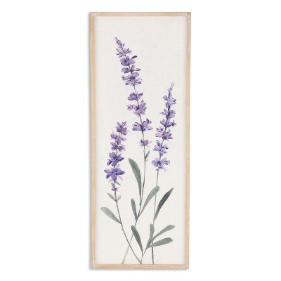 Cheung's Lyulia Vertical Flowering Lavender Bouquet Wall Panel - Left