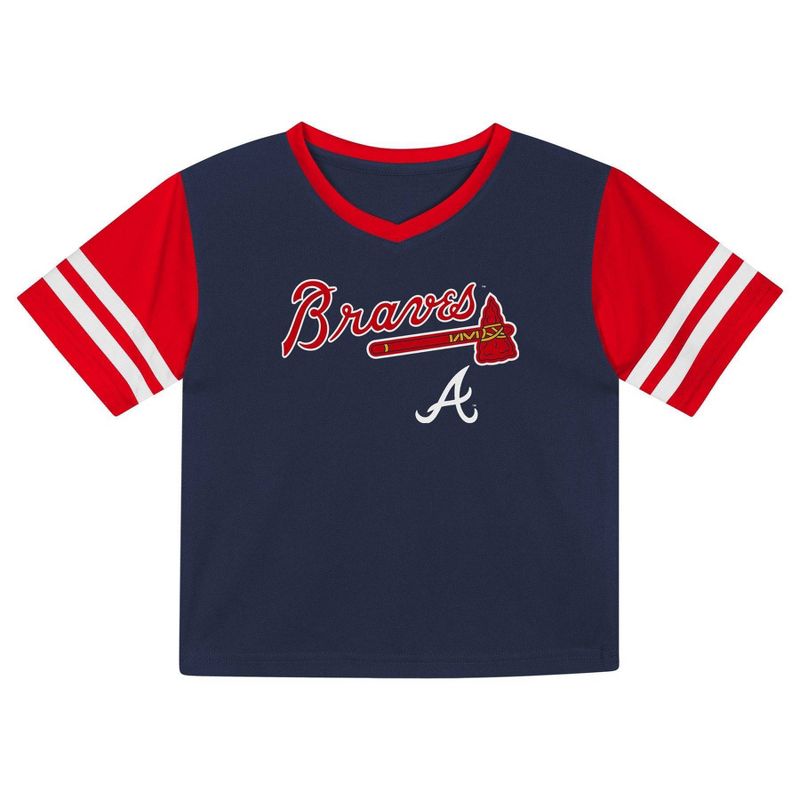 MLB Atlanta Braves Toddler Boys&#39; Pullover Team Jersey, 2 of 4