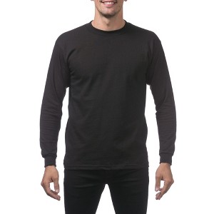 Pro Club Men's Heavyweight Cotton Long Sleeve Crew Neck T-Shirt - 1 of 4