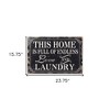 HomeRoots 16" X 24" Black and White Endless Love And Laundry Wood Wall Decor - 3 of 4