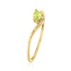 Pure Collection by Ross-Simons 0.20 Carat Peridot Ring With Diamonds in 14kt Yellow Gold Size 7 - 3 of 4