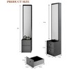 QingMoon Full-Length Mirror with Storage, Modern Dressing Mirror Cabinet, Makeup Storage Organizer with 2 Drawers for Bedroom, Bathroom - 4 of 4