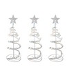 Northlight Set of 3 White Clear Lighted Spiral Cone Walkway Christmas Trees Outdoor Decor 18" - 2 of 3