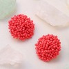 SOHI Women's Strawberry Pink The Cluster Stud Earrings - 2 of 4