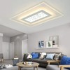 YIYIBYUS White Modern Acrylic Flush Mount LED Ceiling Light with Remote for Living Room - 2 of 4