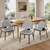 NicBex Modern Upholstered Armless Set of 2 Dining Chairs with Metal Legs,Minimalist Small Office Chairs,Living Room Accent Chairs - 3 of 4