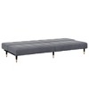 vidaXL 2-Seater Dark Gray Velvet Sofa Bed with Footstool - Convertible Couch for Living Room/Office, Sturdy Wooden Frame, 242.5 lb Capacity - 4 of 4