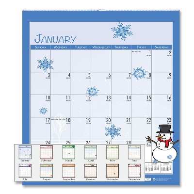 House of Doolittle 100% Recycled Seasonal Wall Calendar 12 x 12 2021 338