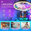 16 Inch Flush Mount Modern Ceiling Fan with Light and Remote for Bathroom Closet Small Room Bedroom - 3 of 4