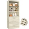 Aheaplus 71'' Tall Closet Storage Organizer with Drawers, Freestanding Closet System with Adjustable Shelves - 2 of 4