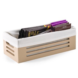 Creative Scents Wooden Tan Storage Bins - Extra Small - 1 of 4