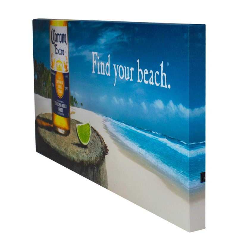 Northlight 23.5" Corona Beer Tropical Beach Scene Lighted Canvas Wall Art, 2 of 5