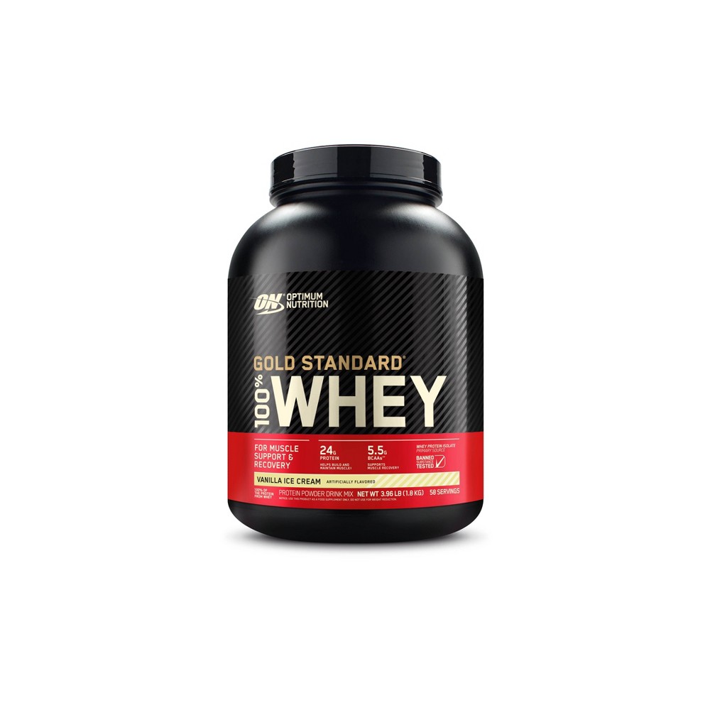 Optimum Nutrition Gold Standard 100% Whey Protien - Vanilla Ice Cream - 3.96lbs