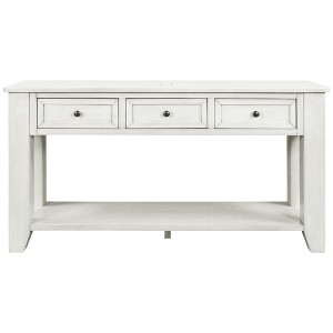 NicBex 55.1''Console Table with 3 Drawers Contemporary Wooden Side Table with Bottom Shelf for Entryway,Living Room - 1 of 4
