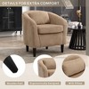 CAVINAS Corduroy Barrel Accent Chair with Curved Backrest and Pillows,Cozy Upholstered Living Room Chairs,Reading Chairs for Living Room - 3 of 4