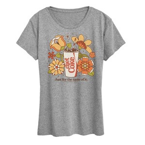 Women's - Diet Coke - Retro Flowers Just For The Taste Of It Short Sleeve Graphic T-Shirt - 1 of 4
