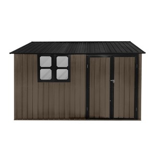 NicBex 10 X 8FT Metal Outdoor Storage Shed with Lockable Doors and Air Vents for Backyard,Garden,Patio - 1 of 4