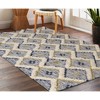 Hand-Tufted Printed Diamond Geometric Cotton-Wool Blend Indoor Area Rug by Blue Nile Mills - 2 of 4