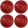 Elanze Designs Dimpled Ceramic 5.5 inch Contemporary Serving Bowls Set of 4, Red - 3 of 4