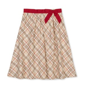 Hope & Henry Girls' Organic Pull-on Bow Sash Party Skirt, London Plaid, 12 - 1 of 4
