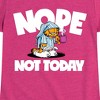 Girls' - Garfield - Nope Not Today Fitted Short Sleeve Graphic T-Shirt - image 2 of 4