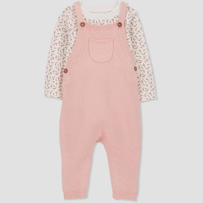 Image of Carter's Just One You® Baby Girls' Floral Undershirt & Bottom Set - Pink Newborn