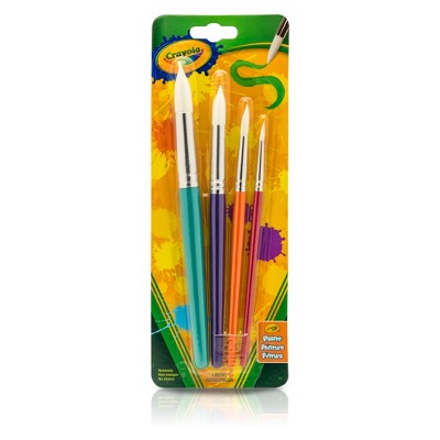 Crayola 4ct Big Paint Brushes Round Tips