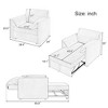 Convertible Sleeper Chair Chaise Lounge Armchair, Upholstered Pull Out Sofa Bed with Adjustable Backrest -ModernLuxe - 4 of 4