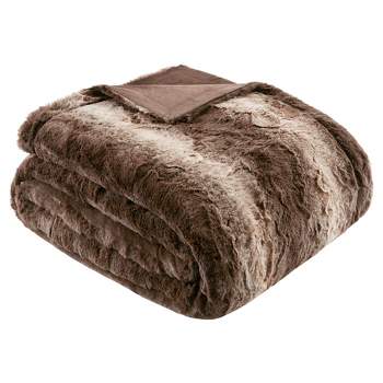 Marselle Faux Fur Oversized Bed Throw Blanket