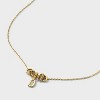 14K Gold Dipped Cubic Zirconia Rondelle Initial Necklace - A New Day™ Gold - 4 of 4