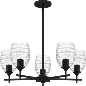 Lucy 5-Light Matte Black Chandelier - 1 of 4