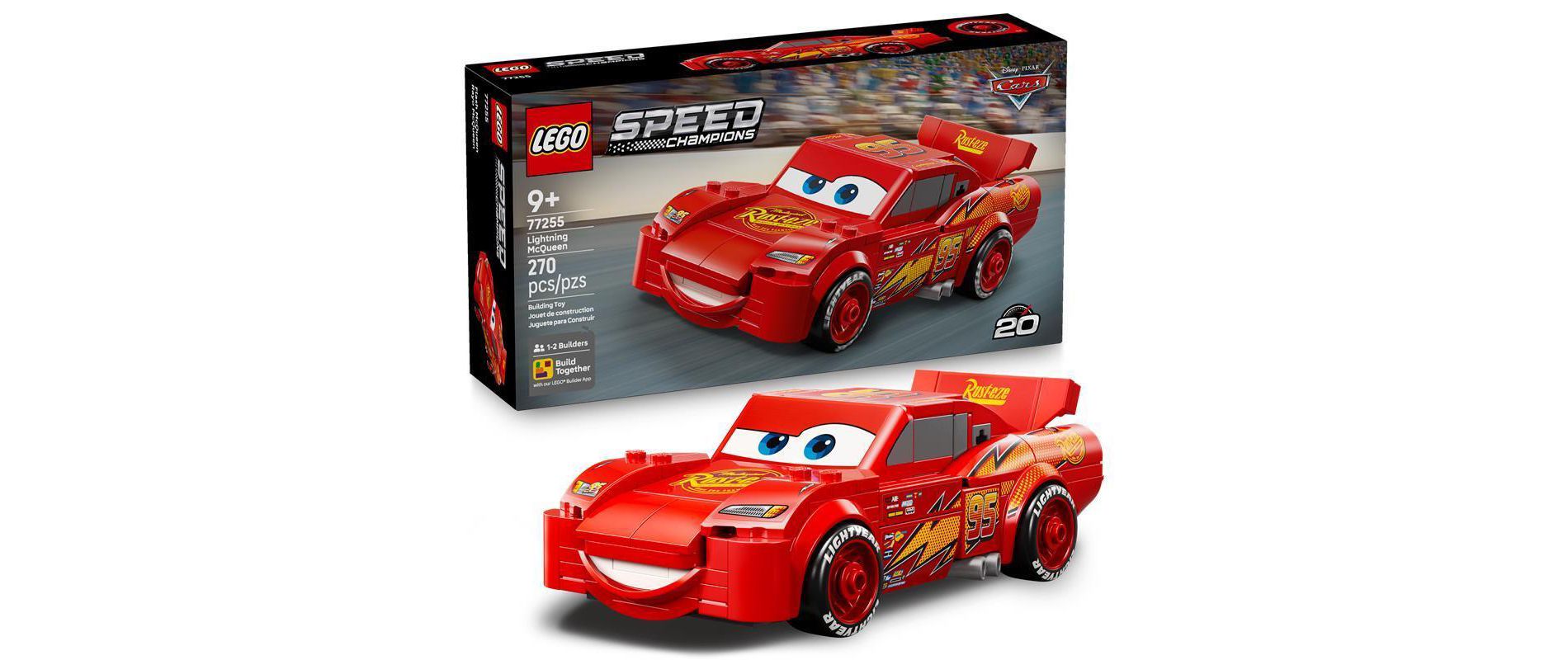 LEGO Speed Champions Lightning McQueen Toys - Disney Pixar Cars 77255