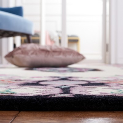 Chic Bellagio Hand-Tufted Black Wool & Viscose 6' x 9' Area Rug