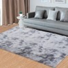 Fluffy Shaggy Rug: Tie-Dyed Furry Non-Shedding Plush Rug – Fuzzy Accent Carpet for Living Room, Bedroom | Soft Feet-Friendly Home Decor Floor Cover - 2 of 4