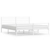 vidaXL Metal Bed Frame with Headboard&Footboard White 72 in.x83.9 in. California King - 2 of 4