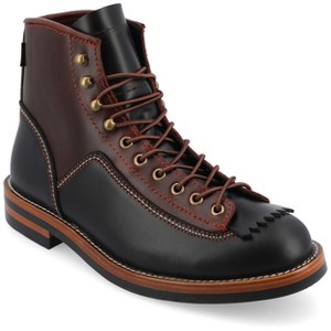 365 Men's Model 007 Rugged Lace-up Boot in Black/Cherry - 1 of 4