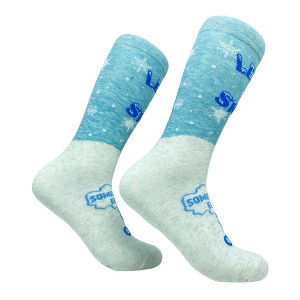 Crazy Dog T-Shirts Men's Let It Snow Somewhere Else Socks Funny Christmas Song Festive Winter Footwear - 1 of 4