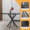 Hooseng Dining Table, Modern Kitchen Table, Dining Table with Adjustable Feet for Dining Room, Living Room - 3 of 4