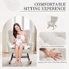 Comfy Rocking Chair Nursery, Teddy Upholstered Glider Chair w/ High Backrest Armrest Side Pockets - 4 of 4