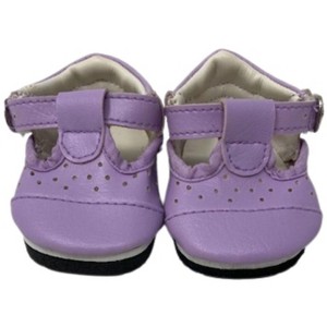 Doll Clothes Superstore Lavender Mary Jane Shoes Fit 18 Inch Dolls - 1 of 4