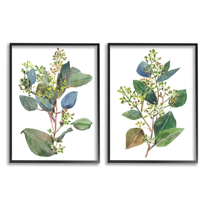 Stupell Industries Soft Eucalyptus Plant Blue Green Ombre Leaves, 1 of 7